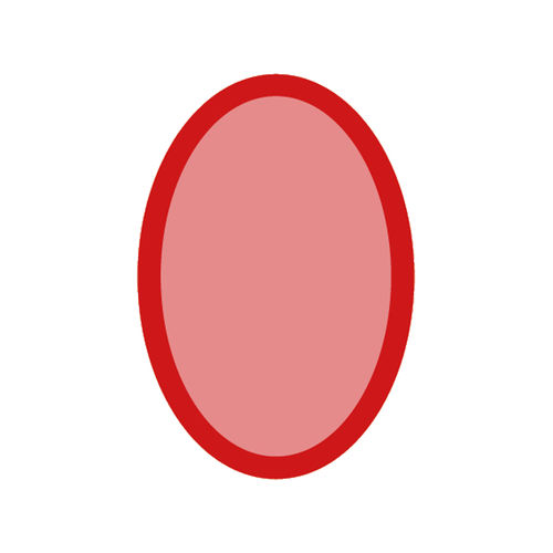 Verschluss-Etikett oval, rot