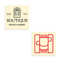 Marzipanaufleger "Quadrat", 3,2 x 3,2 cm, mit Logo - 1