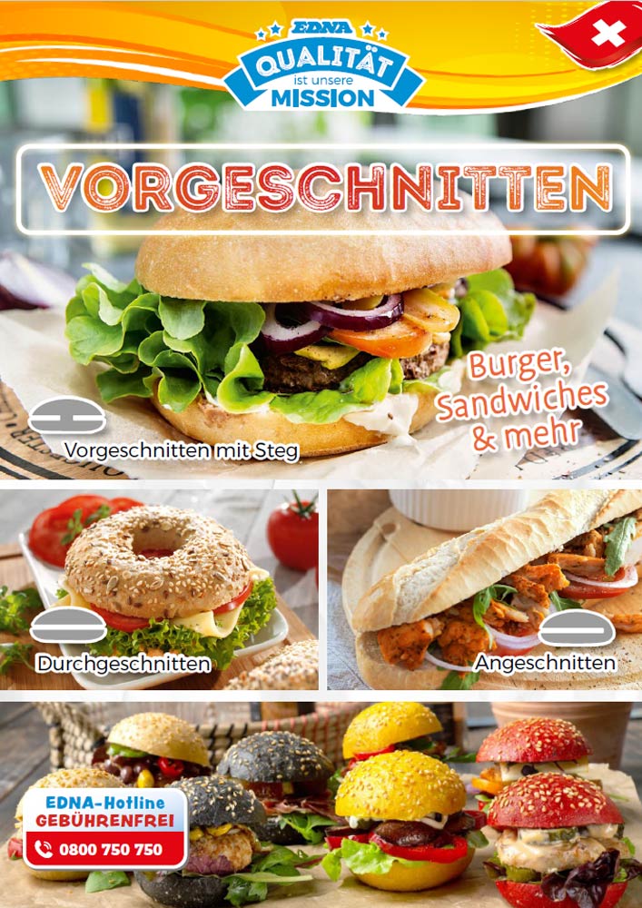 Vorgeschnittene Sandwiches